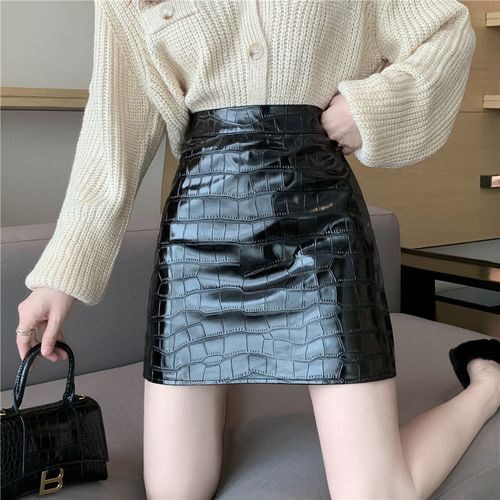 Leather skirt outlet yesstyle