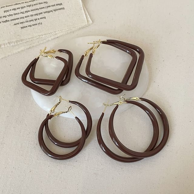 Panda Dama-Square Earring Hoop Earring