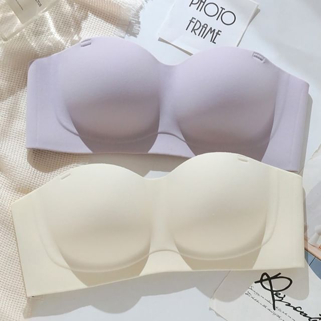 Gecko-Plain Seamless Bandeau Set
