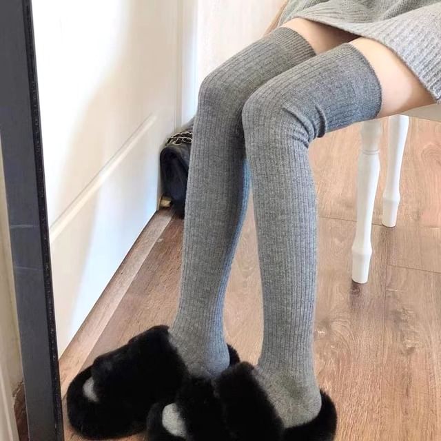 Mimiyu-Plain Ribbed Socks Various Designs