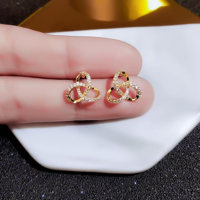 Phoenoa-Rhinestone S925 Sterling Silver Stud Earring
