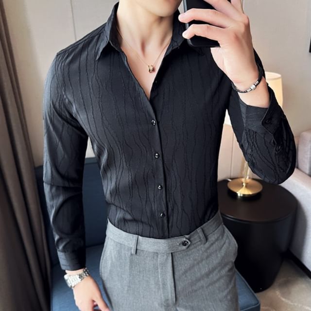 Blueforce-Long-Sleeve Plain Shirt