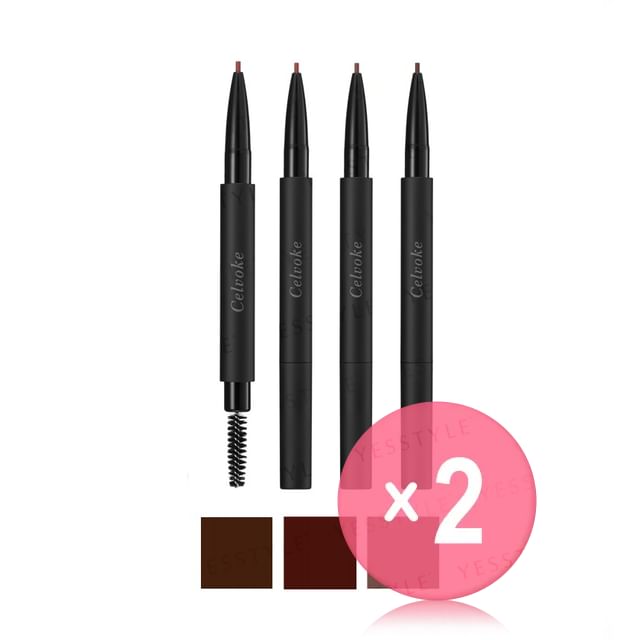 Celvoke-Indicate Eyebrow Pencil 2pcs Bundle Set