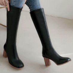 Aegina - Chunky-Heel Tall Boots