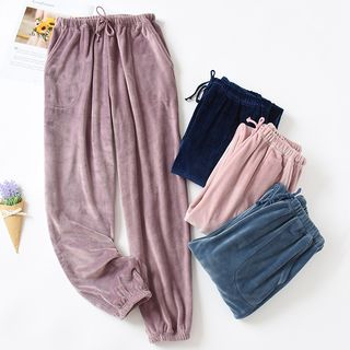 MelMount - Couple Matching Fleece Pajama Harem Pants | YesStyle