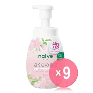 Kracie - Naive Foaming Body Wash Sakura Limited Edition (x9) (Bulk Box)