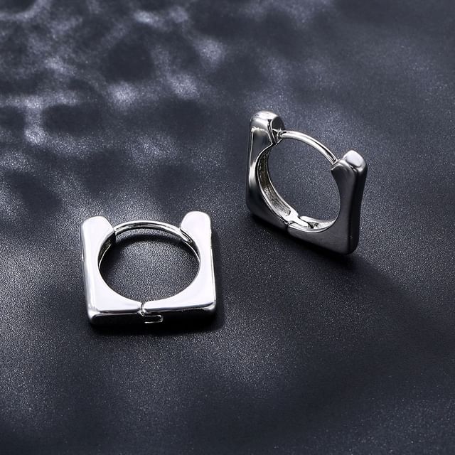 Seirios-Square Alloy Hoop Earring