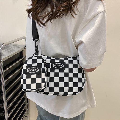 Gingham Crossbody Pouchette