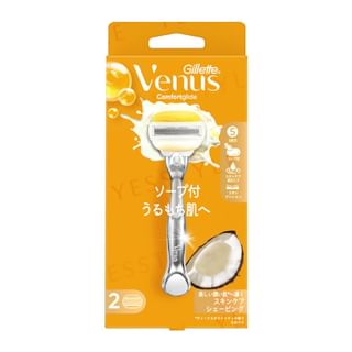 Gillette Japan - Venus Comfortglide Coconut Razor For Moist Skin Body & 2 Blade