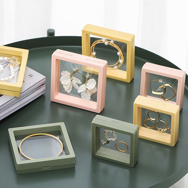 Connie Queenie-Square Plastic Transparent Display Jewelry Box