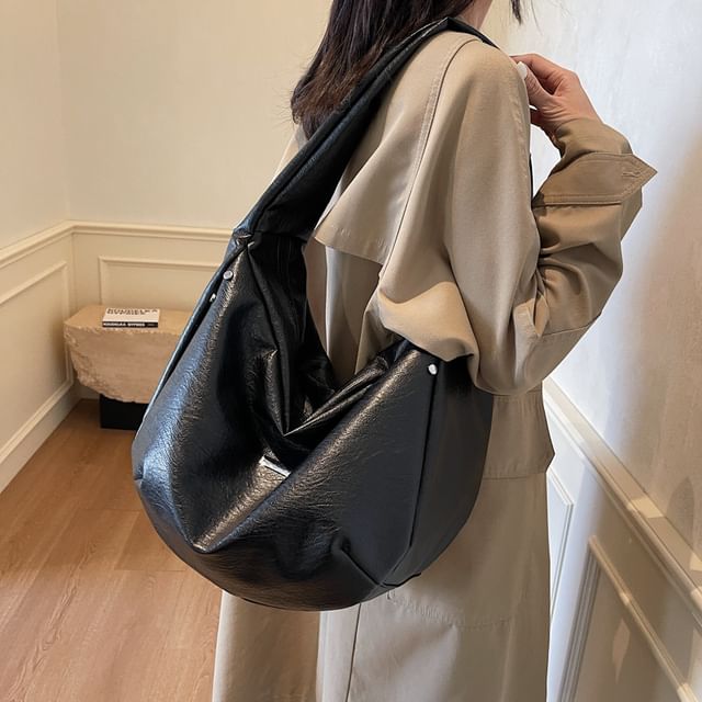 Hikuozy-Faux Leather Shoulder Bag