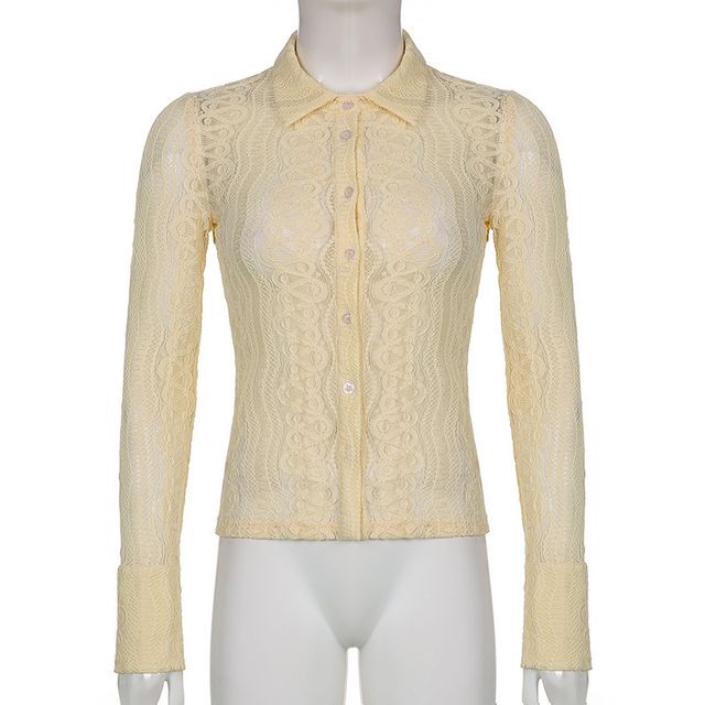 Cincine - Fitted Lace Shirt | YesStyle