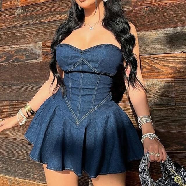 navy blue dress for baby girl Jacquard Corset Dress in Teal