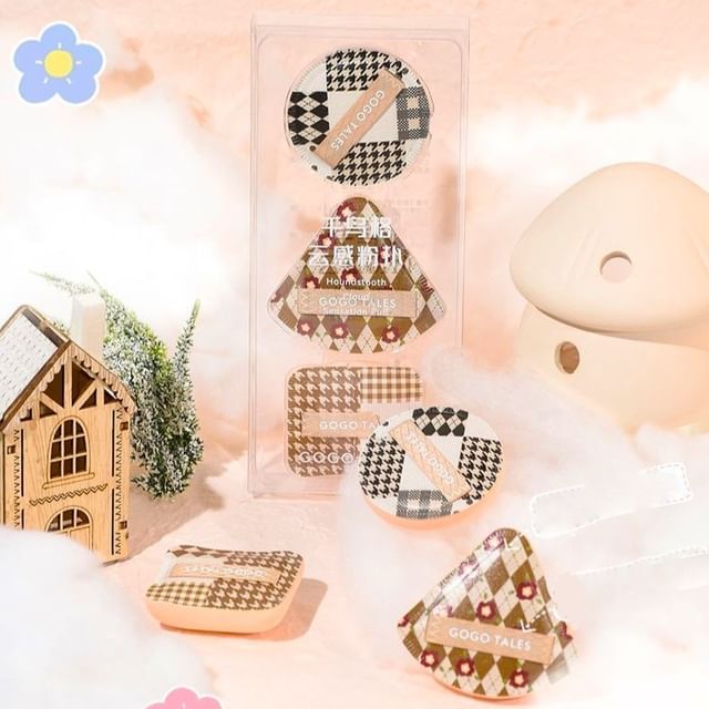 GOGO TALES-Houndstooth Cloud Sensation Puff Set
