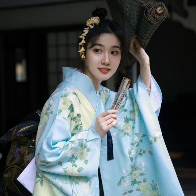 Akane - Floral Print Kimono Costume | YesStyle