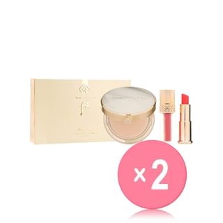 THE WHOO - Gongjinhyang Mi Luxury Glow Pressed Powder 01 Special Set 2pcs Bundle Set