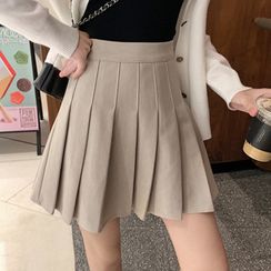 Shopherd - Pleated A-Line Mini Skirt