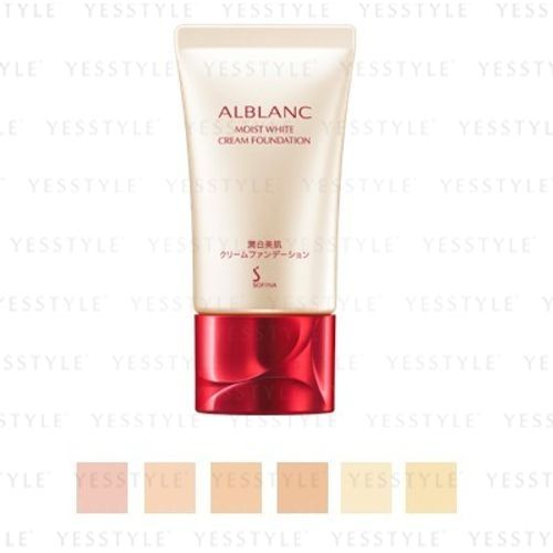 Sofina Alblanc Moist White Cream Foundation SPF 25 PA++ 30ml 6 Types YesStyle