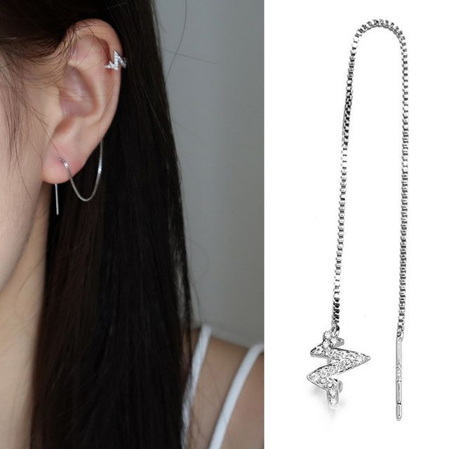 Chimerro-Rhinestone Alloy Chained Earring