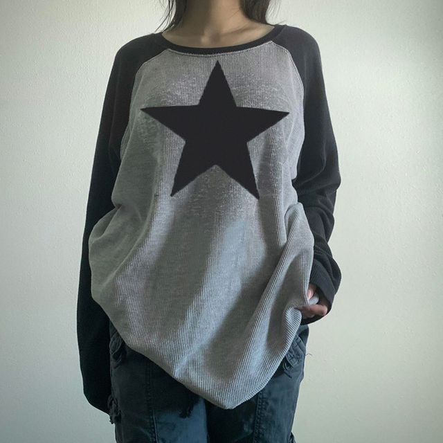 Wanderstar - Long-Sleeve Raglan Cropped T-Shirt