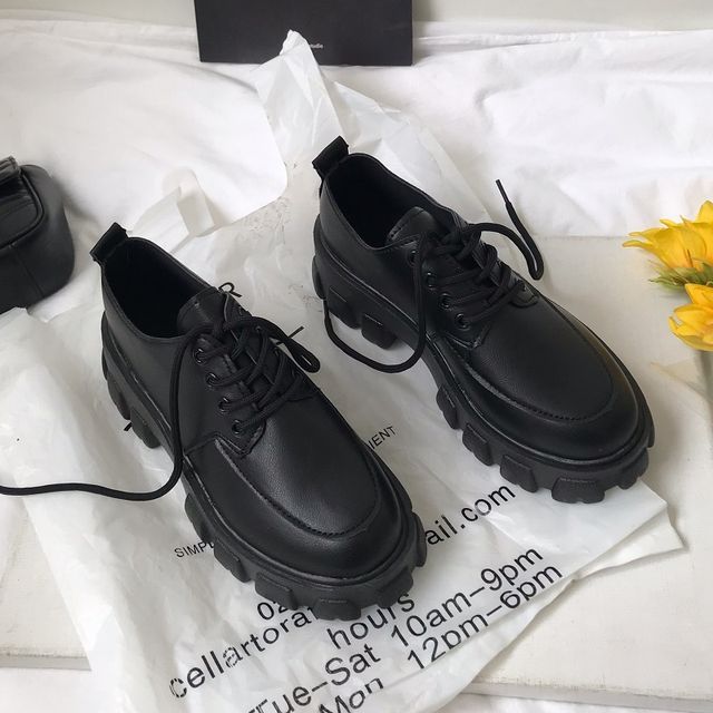 DURAC Platform Lace Up Shoes YesStyle