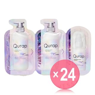 Qurap - Wrapping Moist Shampoo &Treatment & Hair Oil Repair Trial Set (x24) (Bulk Box)