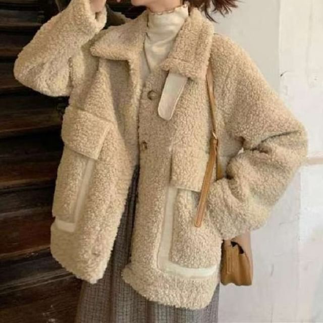 Cloud Nine-Faux Shearling Button-Up Jacket