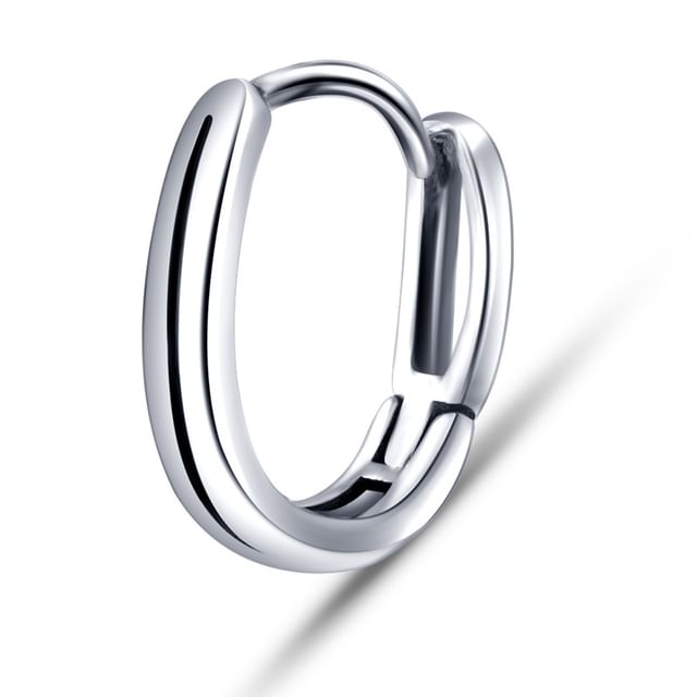 Prushia-Stainless Steel Huggie Earring
