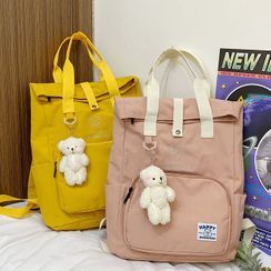 Mini Mia - Set: Applique Backpack + Bear Bag Charm Mini Mia - Set: Applique Backpack + Bear Bag Charm