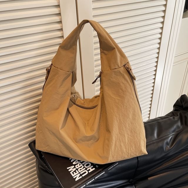 Milha-Plain Nylon Tote Bag