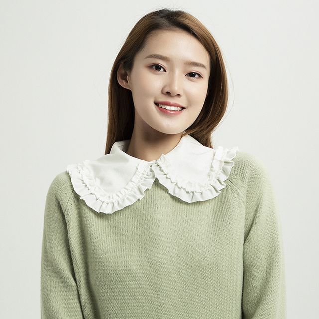 MIOW-Plain Frill Trim Decorative Collar