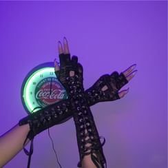 Porstina - Lace-up Lace Arm Sleeves Porstina - Lace-up Lace Arm Sleeves
