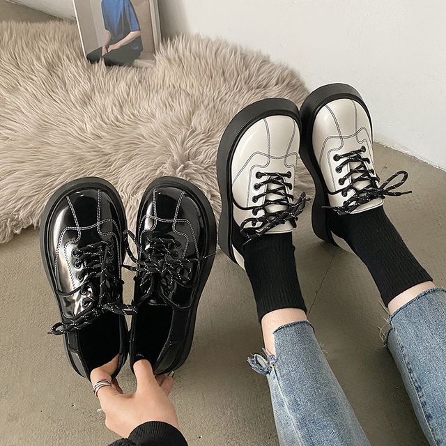 Queen Zoo Platform LaceUp Shoes YesStyle