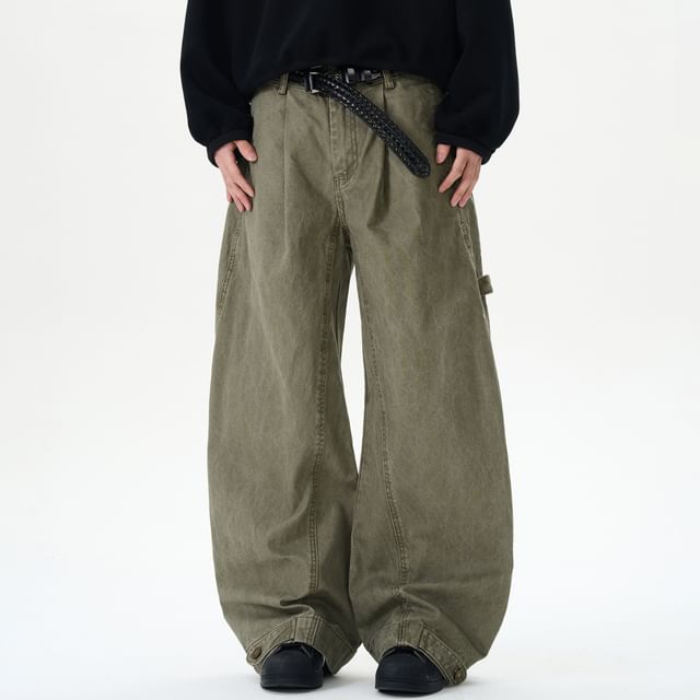GRAYCIOUS-High Waist Plain Wide Leg Pants