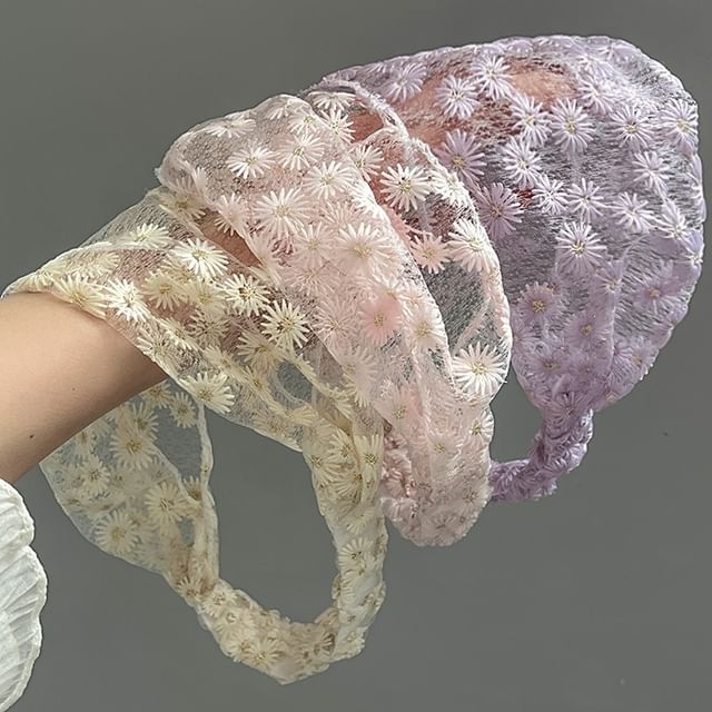 moliveny-Floral Lace Headband