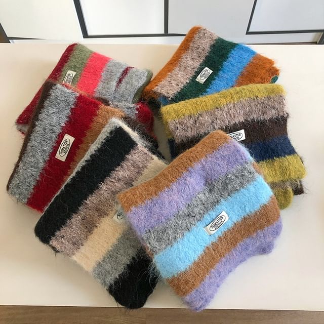 Frior-Striped Mohair Scarf