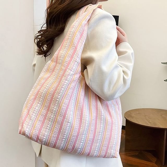 Indenis-Striped Tote Bag