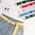 Danica - Lettering Canvas Holeless Belt | YesStyle