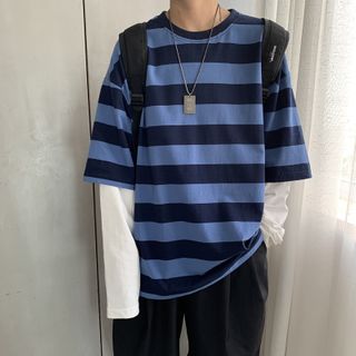 loose striped long sleeve shirt