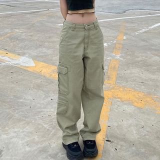 Buy Sosana - Low-Waist Wide-Leg Cargo 