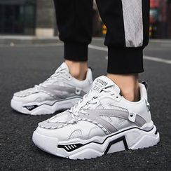 MARTUCCI - 網紗拼接厚底休閒鞋 MARTUCCI - 網紗拼接厚底休閒鞋