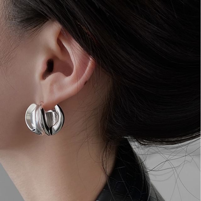 Jael-Geometry Hoop Earring