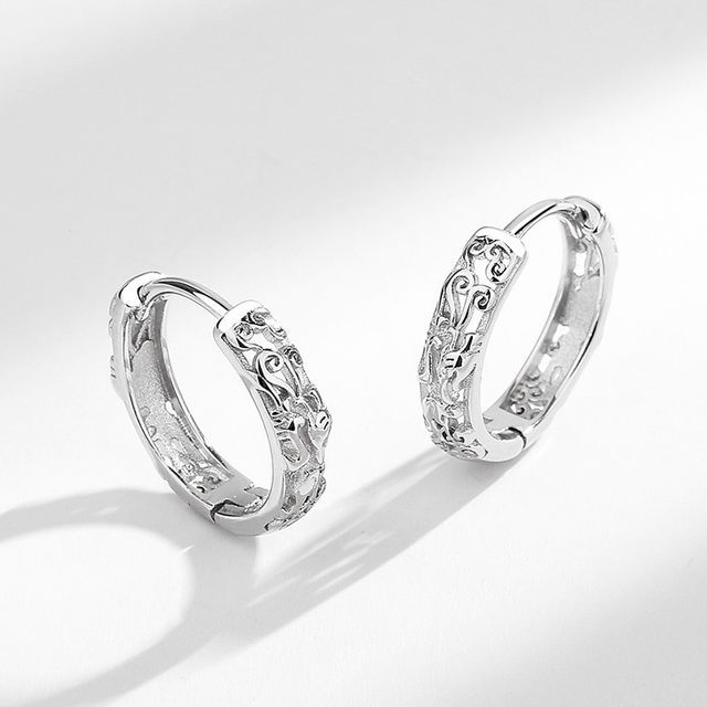 A-ROCH-S925 Sterling Silver Loop Earring