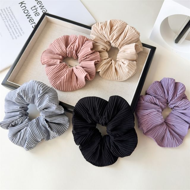 enthice-Plain Ribbed Scrunchie