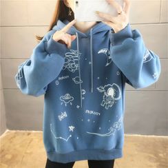 Jewie - Astronaut Print Hoodie Jewie - Astronaut Print Hoodie