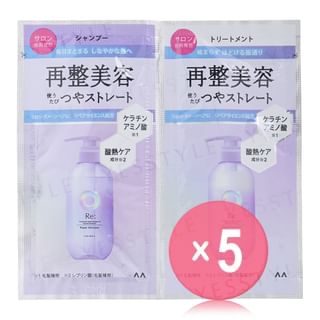 Mandom - Lucido-L Re: Repair Shampoo & Treatment Sachet Set 5pcs Bundle Set