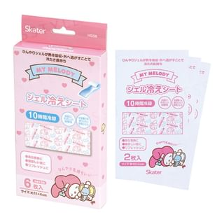 Skater - Sanrio My Melody & Flat Cooling Gel Sheet 6 pcs
