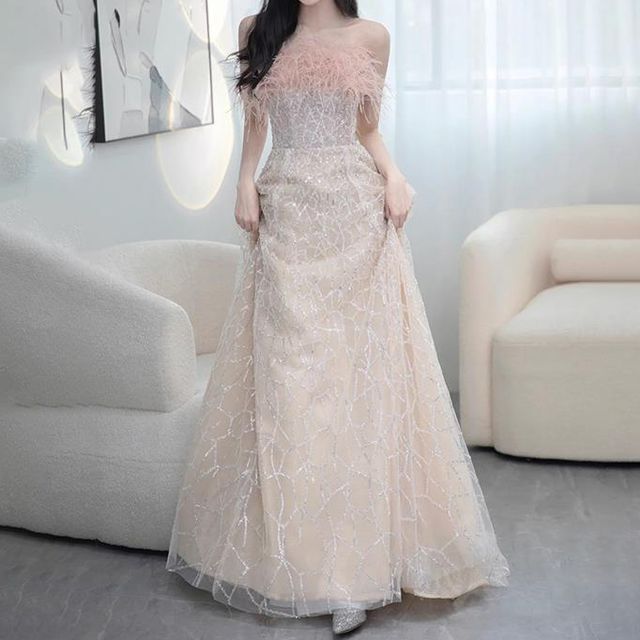 women's strapless metallic jacquard formal dress Angled Peplum Strapless Metallic Floral Jacquard Dress missy / 12 / silver