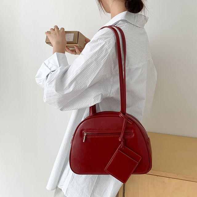 FAYLE-Faux Leather Shoulder Bag