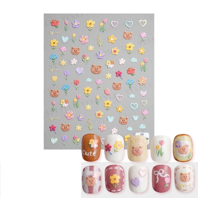 MEKO-Embossed Nail Stickers C